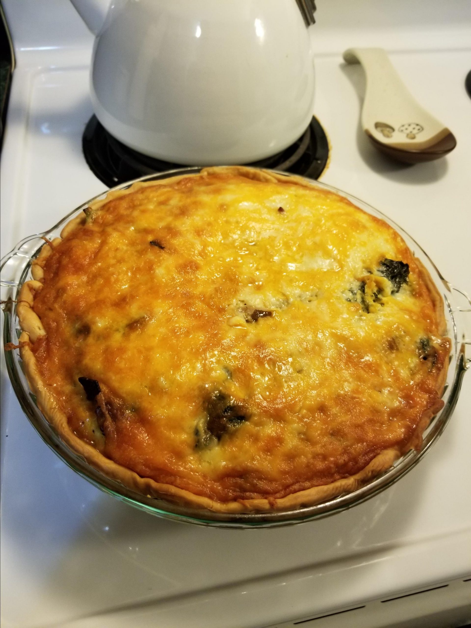 Cheesy Spinach And Mushroom Quiche Skinny Daily Recipes 3280