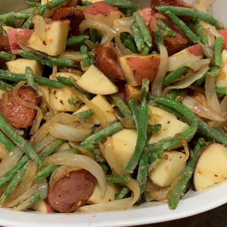 Sausage Green Bean Potato Casserole Skinny Daily Recipes