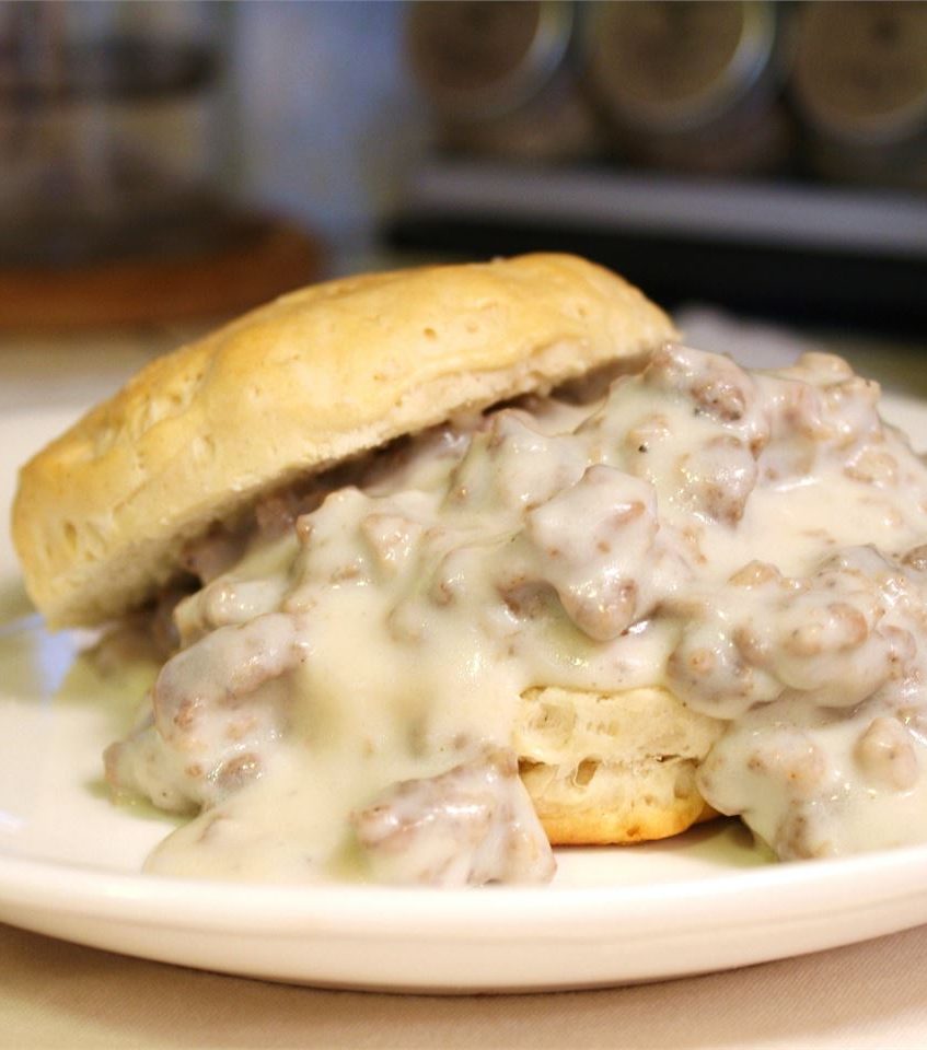 Buttermilk Biscuits N Sausage Gravy Skinny Daily Recipes