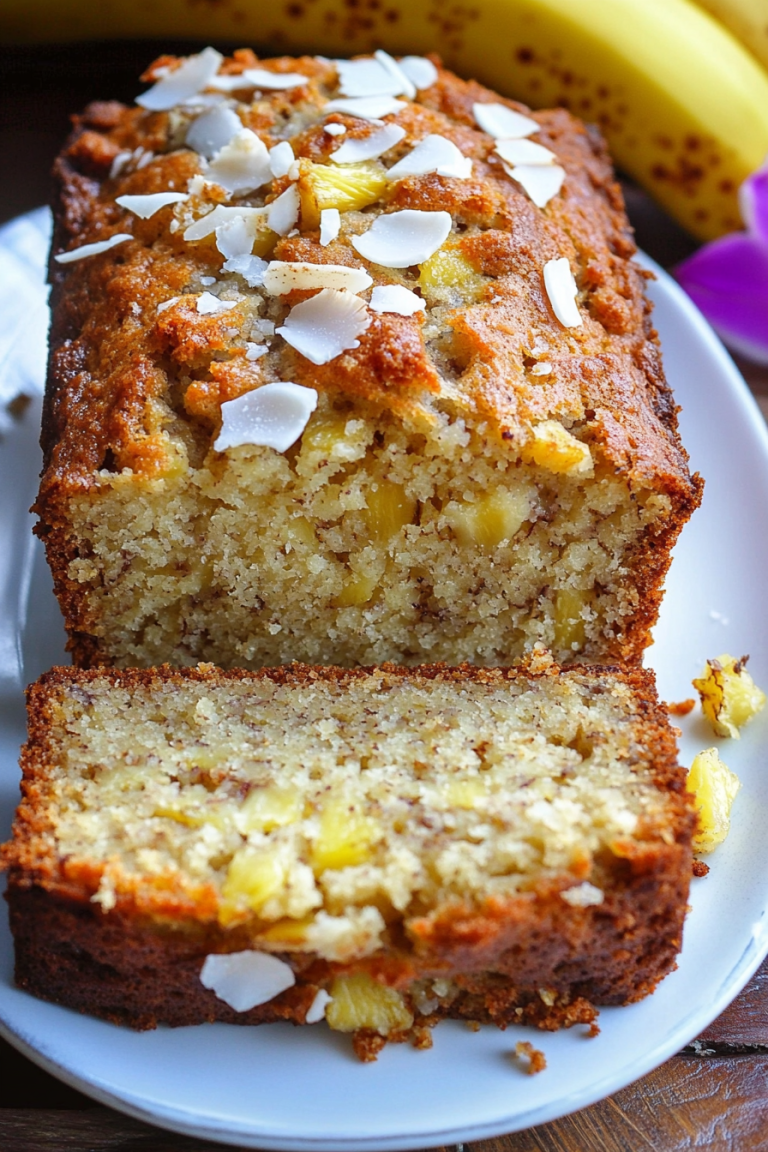 Hawaiian Banana Bread With Pineapple Coconut And Macadamia Nuts Skinny Daily Recipes