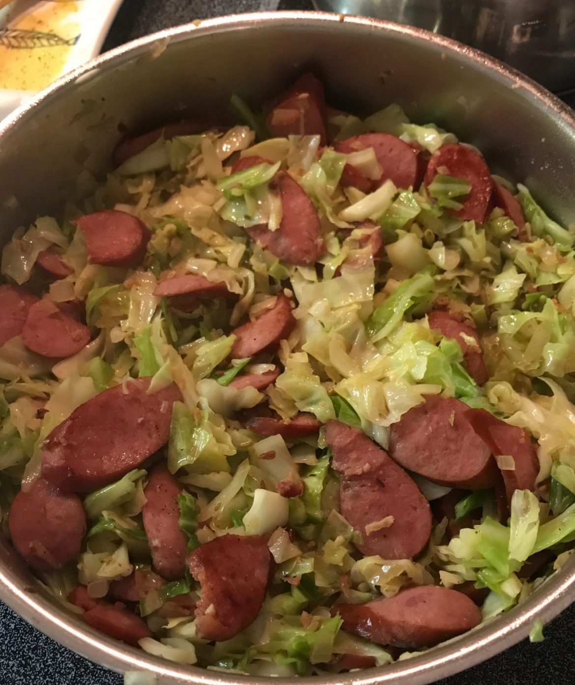 Fried Cabbage With Sausage - Skinny Daily Recipes