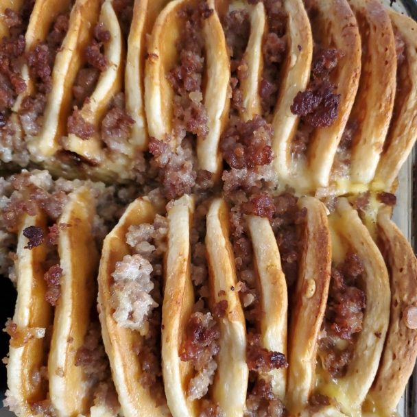 SAUSAGE PANCAKE BREAKFAST CASSEROLE Skinny Daily Recipes